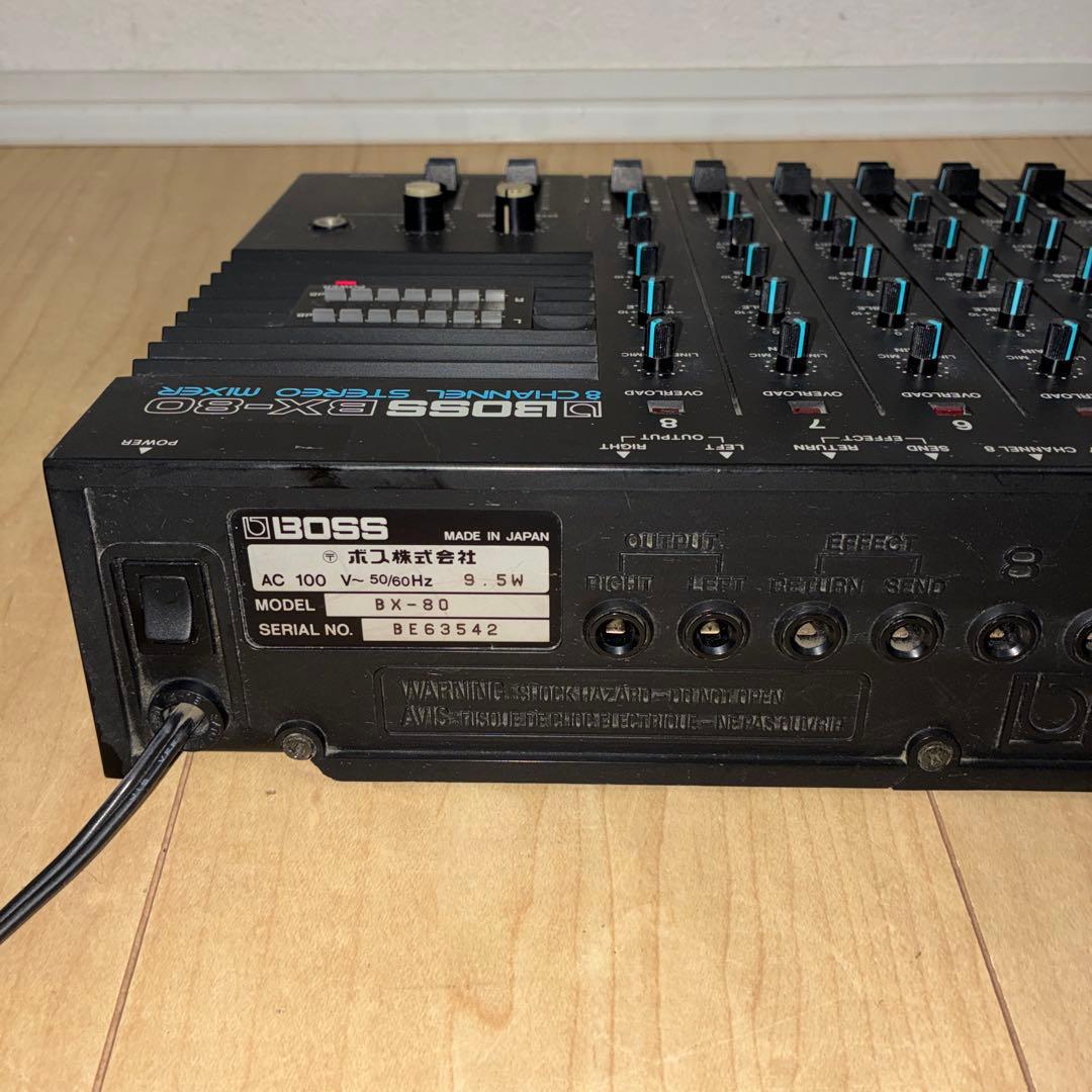 動作ok BOSS 8チャンネルステレオミキサー アナログミキサー BX-80