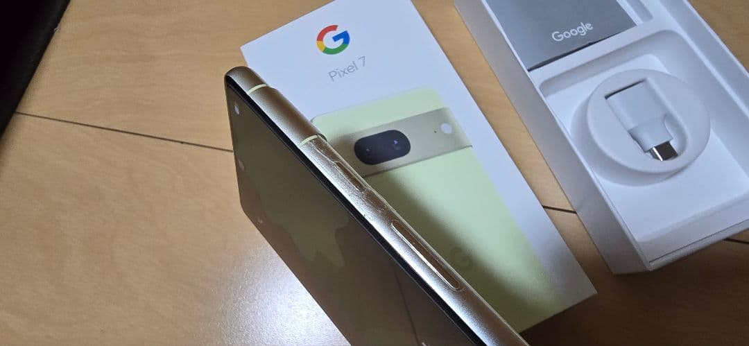 Google Pixel 7 レモングラス 本体 ボタン難有 ガラスフィルム付
