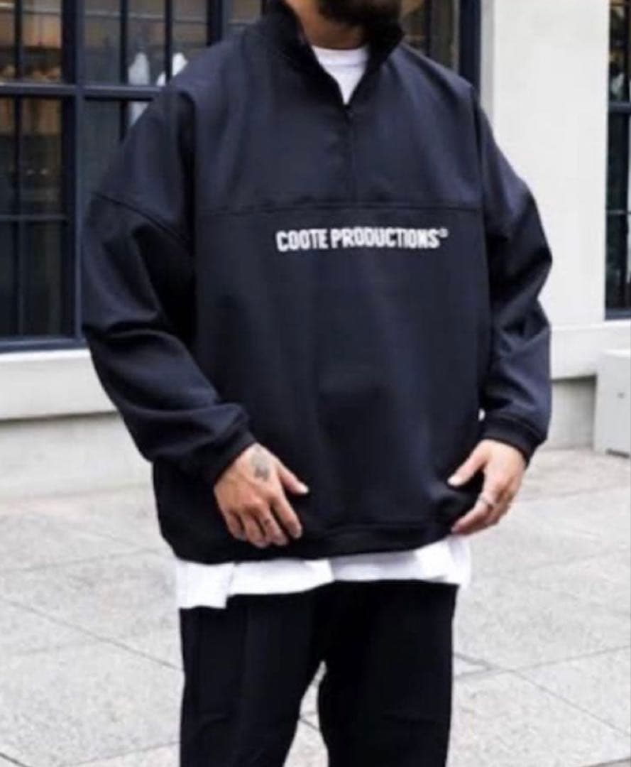 トップス cootie Polyester Twill Half Zip L/S Tee