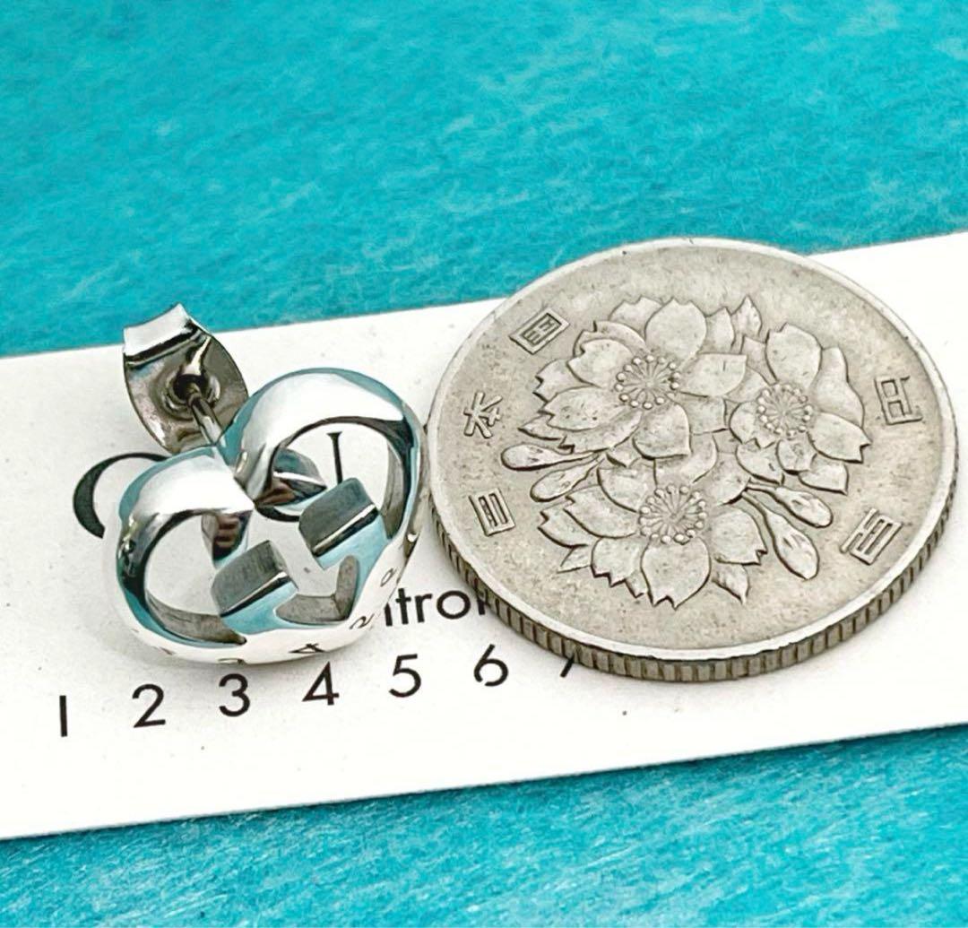 美品　GUCCI ハートインターロッキングピアス　片耳