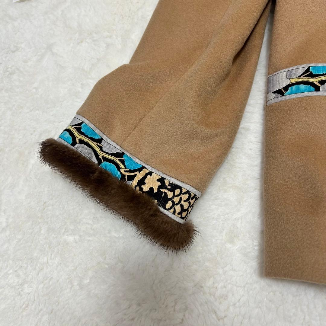 【極美品】レオナール カシミヤ100% ミンクファー ジャケット XLサイズ