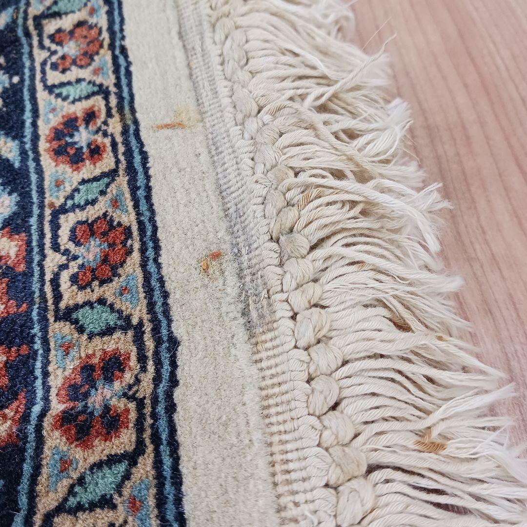 Y2651 高級トルコ絨毯 ウール 手織り 158×96㎝ 小花柄