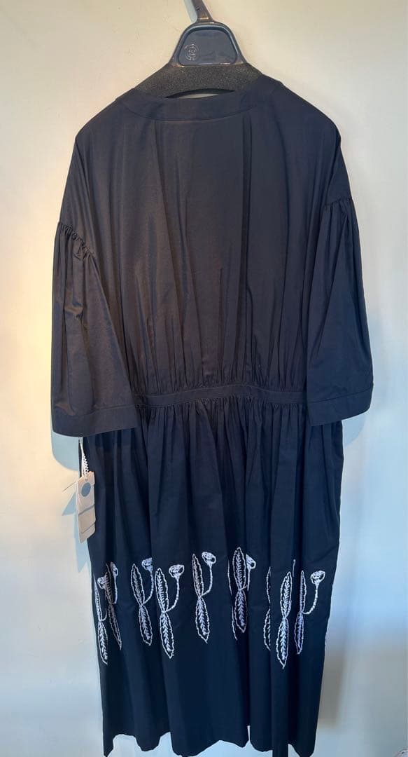 値下げ‼️　新品未使用品ミナペルホネン　シャツワンピース　40 ネイビー