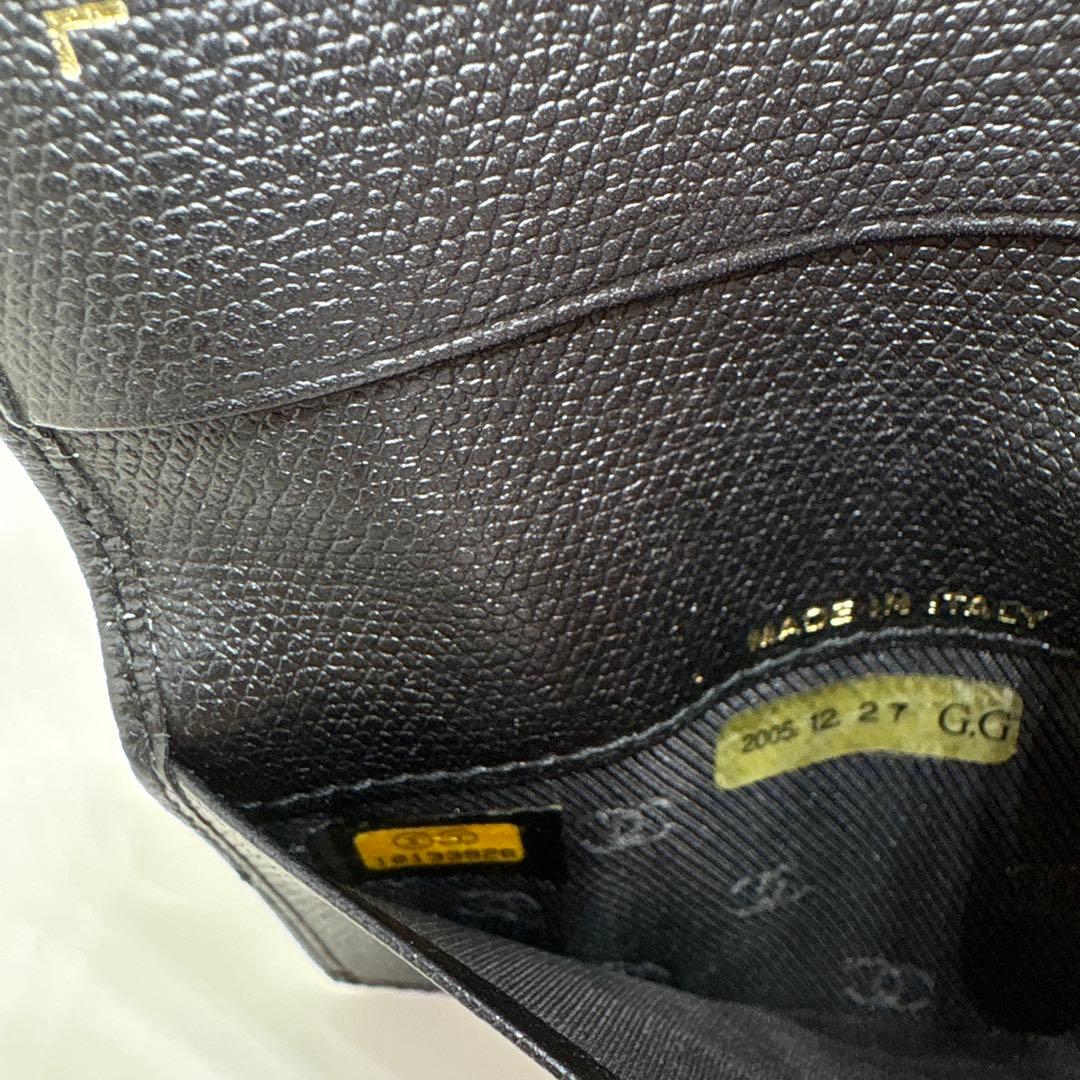 国内正規品CHANELココマークカードケース名刺二つ折りブラックゴールド金具