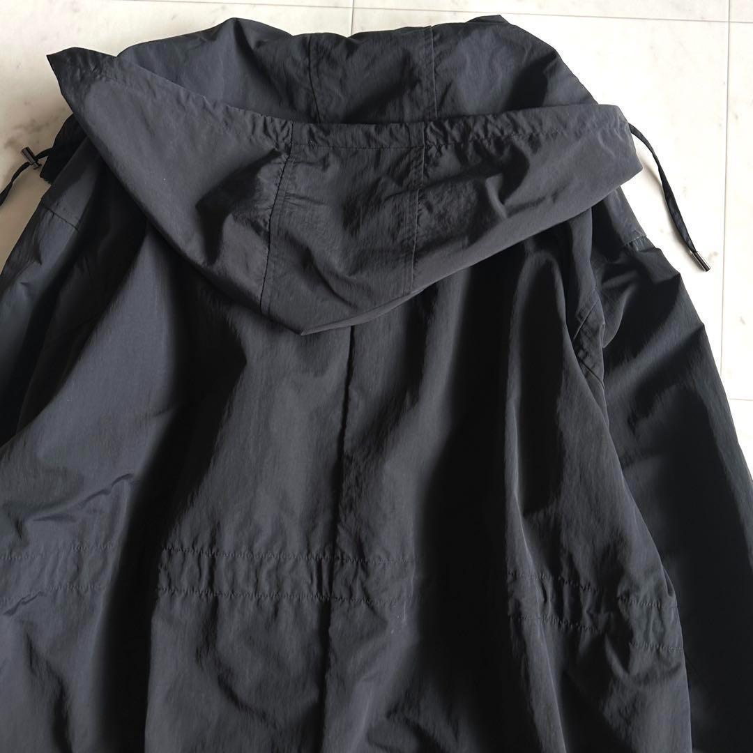 極美品 アイシービー 撥水 大きいサイズ44 ロングマウンテンパーカー 黒