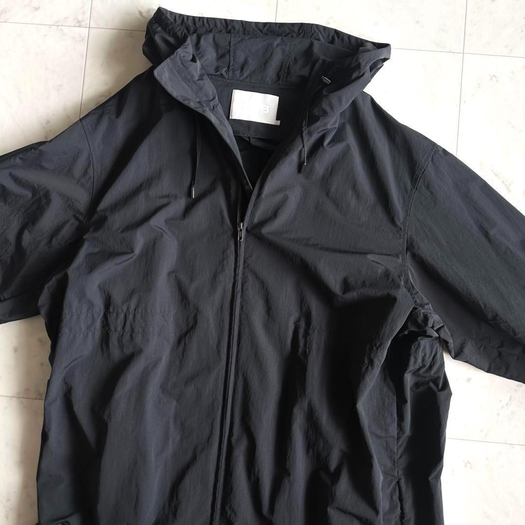 極美品 アイシービー 撥水 大きいサイズ44 ロングマウンテンパーカー 黒