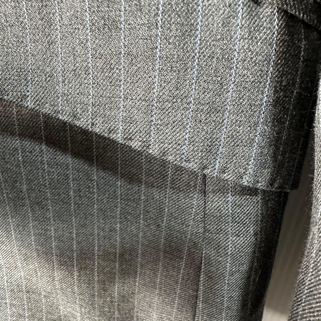 ラブレス LOVELESS スーツ ストライプ グレー 50 日本製 羊毛