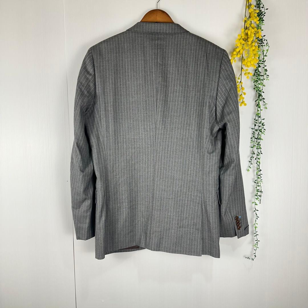 ラブレス LOVELESS スーツ ストライプ グレー 50 日本製 羊毛