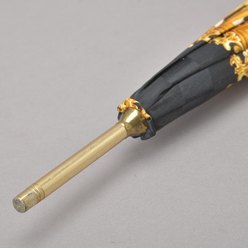 クリスチャン・ディオール◇長傘 パンサー 額縁 ゴールド ブラック 全長92cm