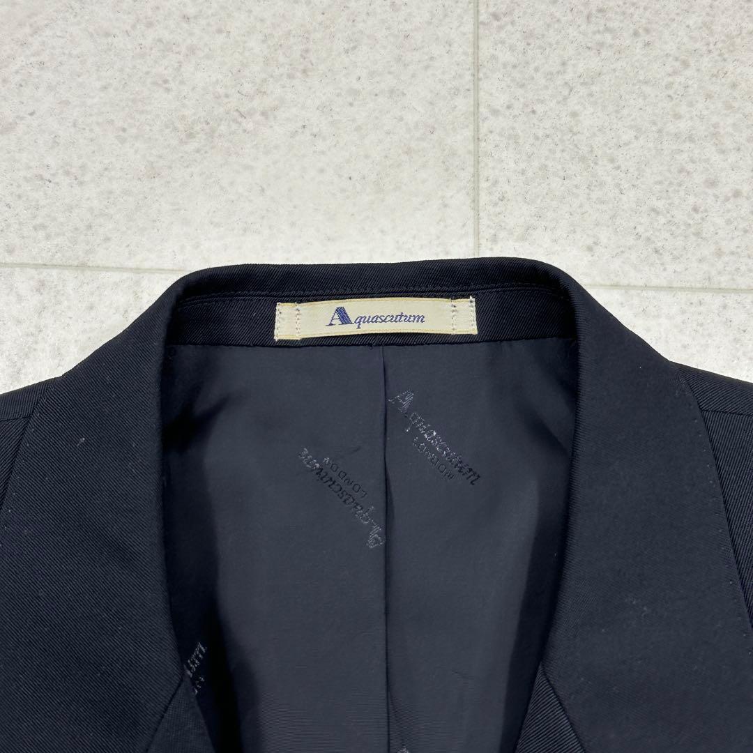 【アクアスキュータム】ダブル テーラードジャケット 紺ブレ 金ボタン 11