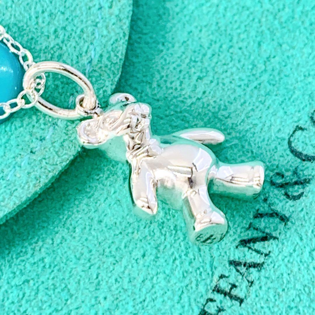 美品 ティファニー テディベア ネックレス チェーン社外品 シルバー925