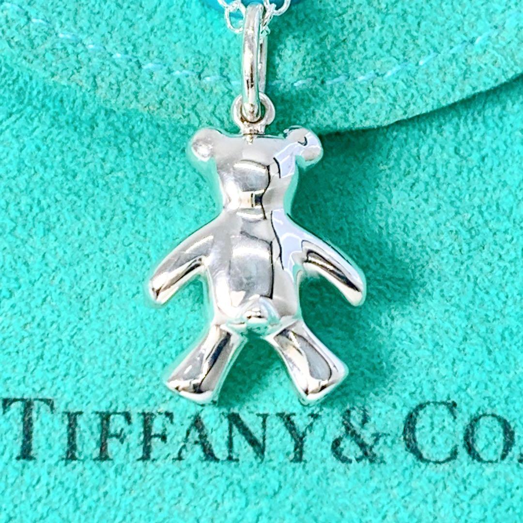 美品 ティファニー テディベア ネックレス チェーン社外品 シルバー925