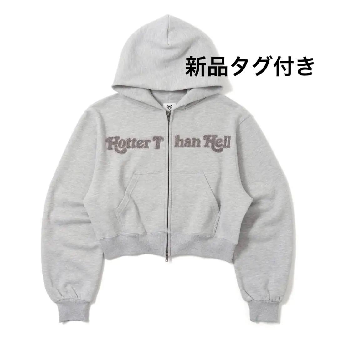 トップス HTH glitter heart logo zip hoodie