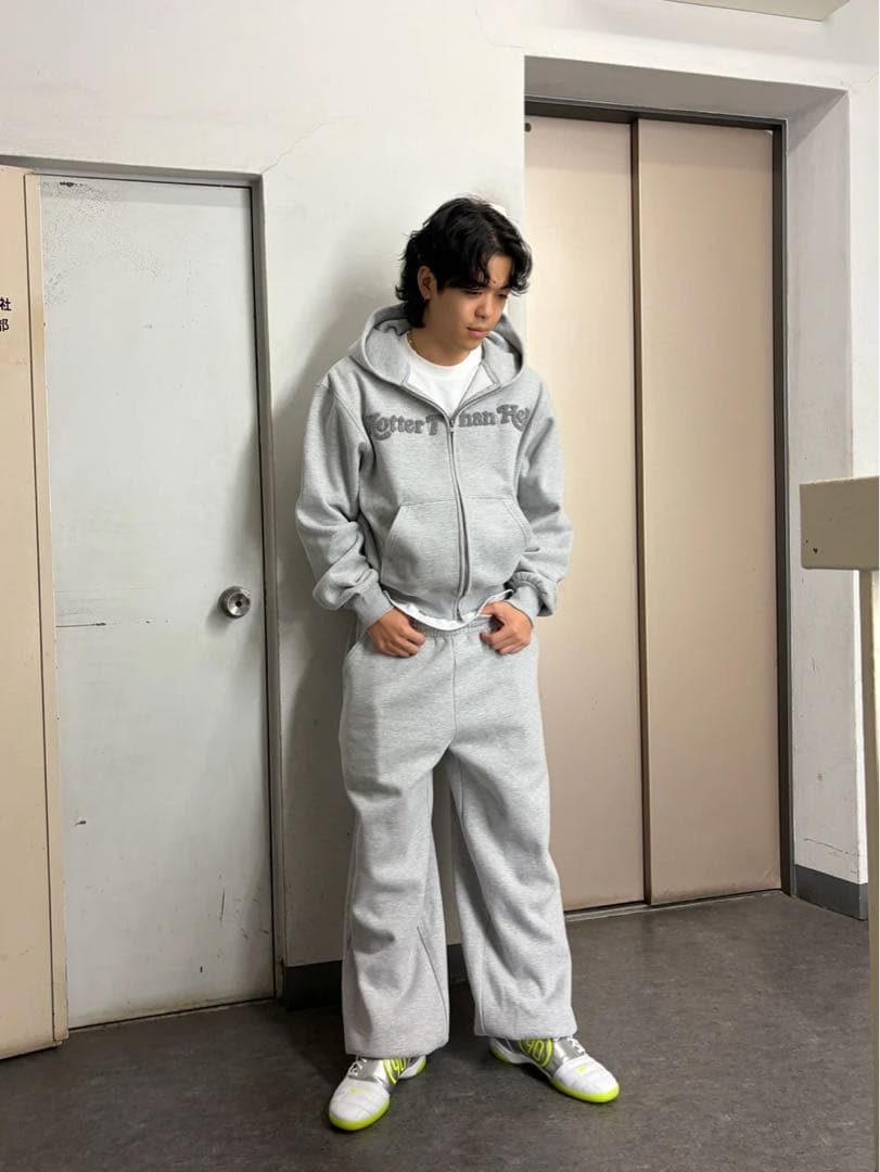 トップス HTH glitter heart logo zip hoodie