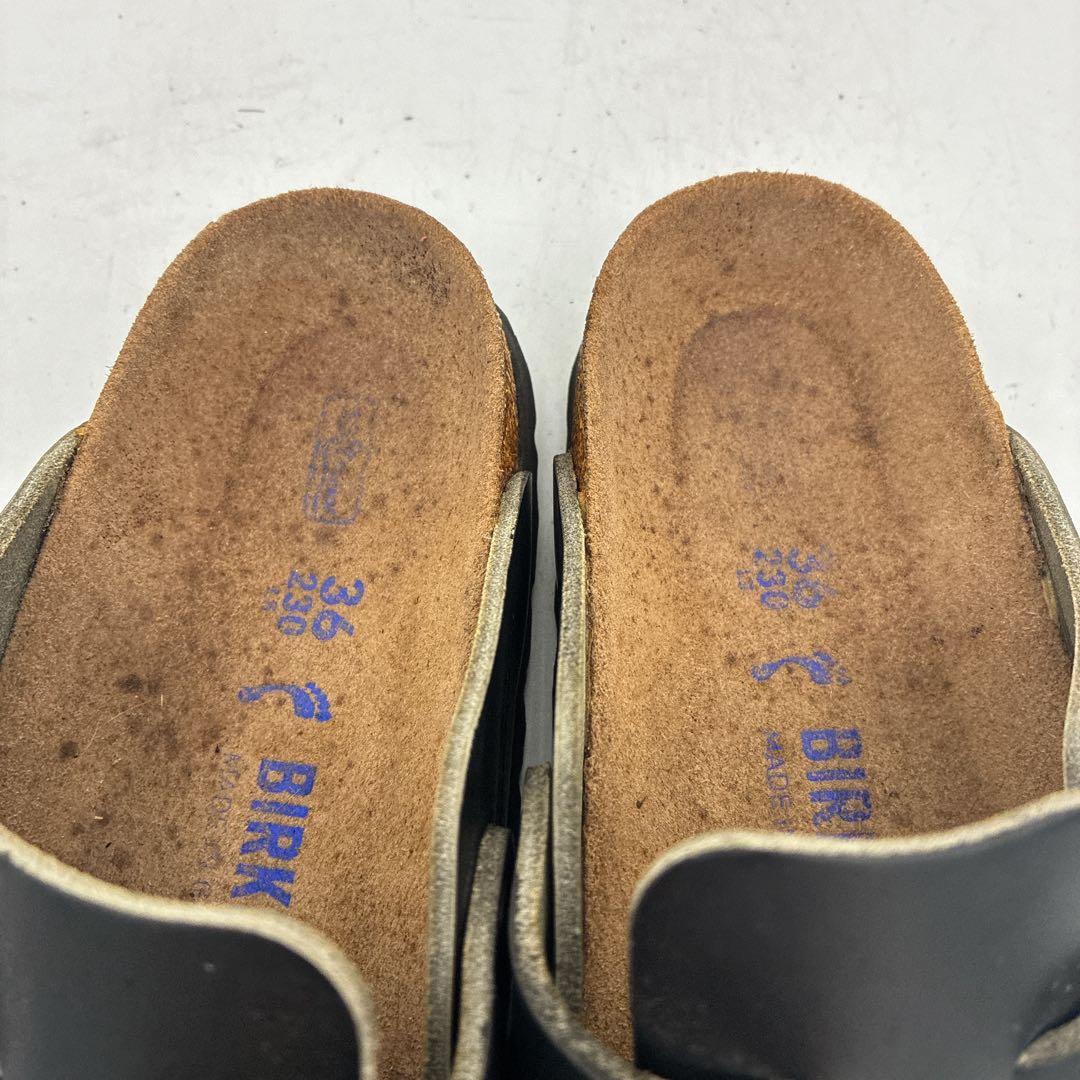 【良品】ビルケンシュトック ボストン サボサンダル 23cm ブラック ナロー幅