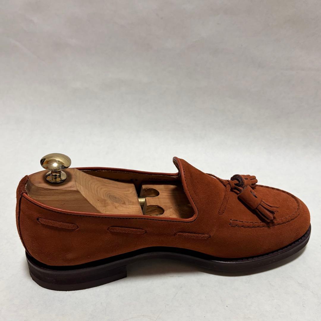 Berwickバーウィック タッセルローファー スウェード 8491 オレンジ