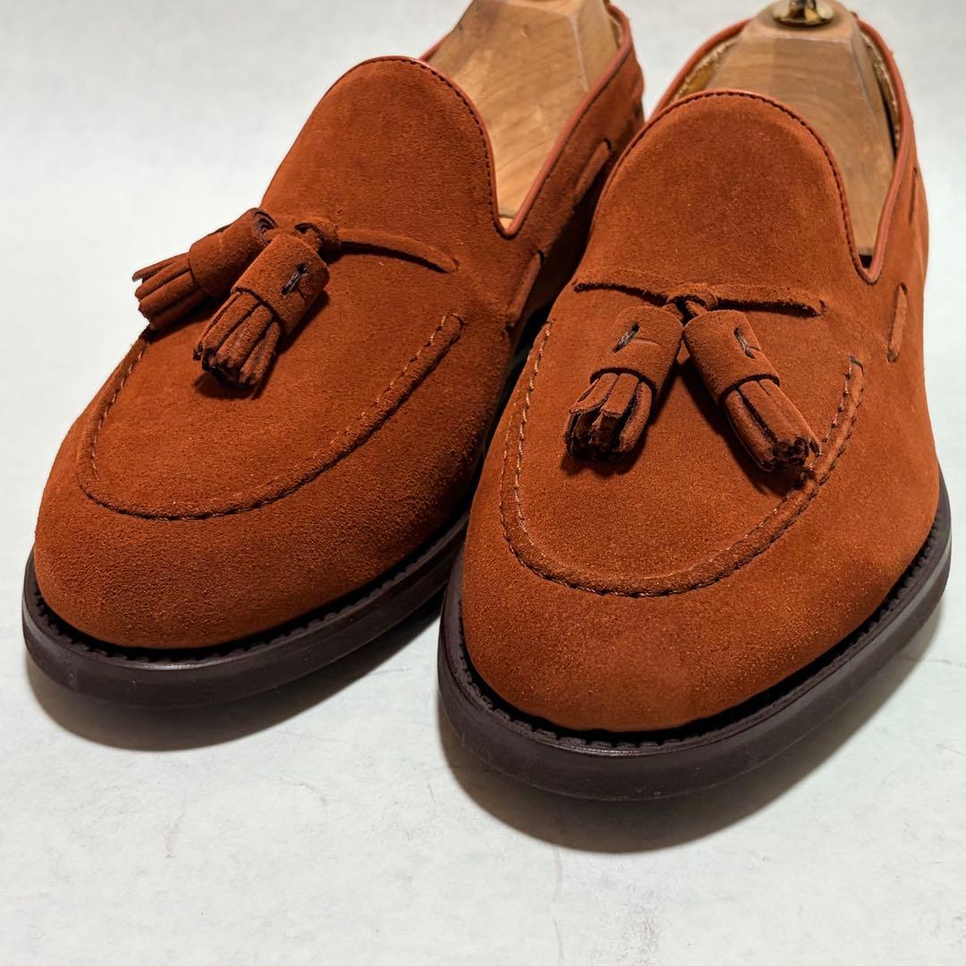 Berwickバーウィック タッセルローファー スウェード 8491 オレンジ