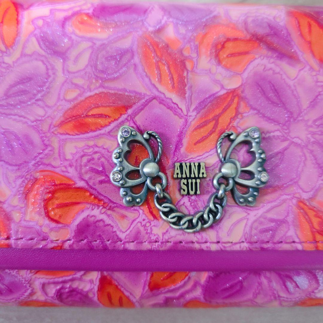 ANNA SUI 花柄 長財布 がま口