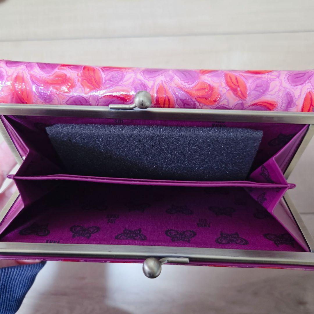 ANNA SUI 花柄 長財布 がま口