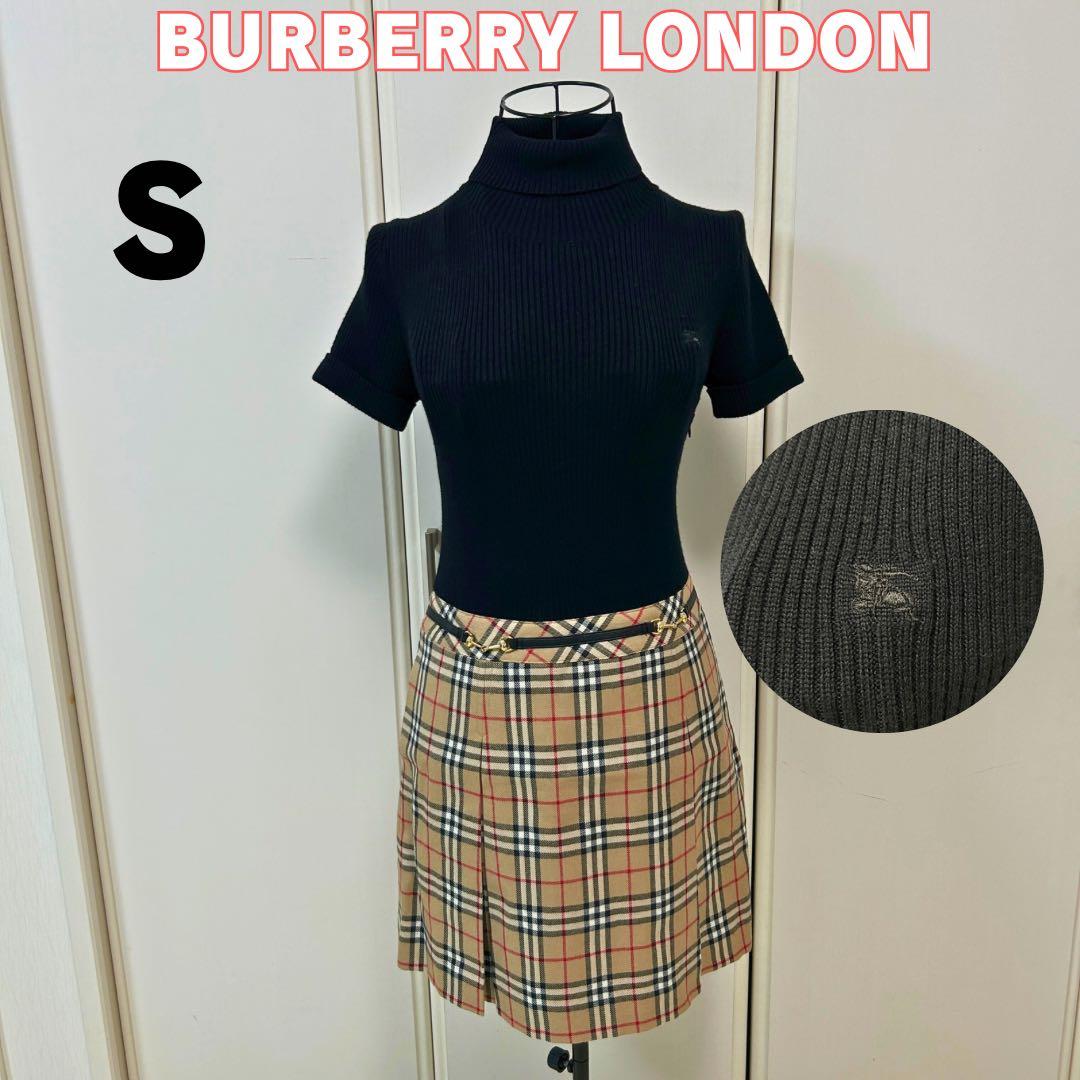 美品✨バーバリーロンドン ノバチェック ドッキングワンピース ブラック S