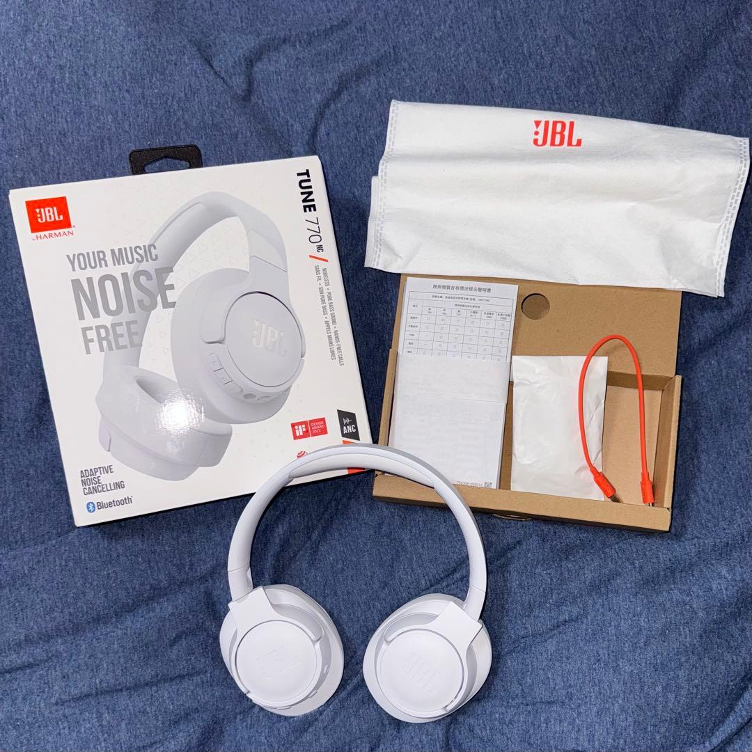【ほぼ未使用】JBL TUNE 770NC ワイヤレスヘッドホン ホワイト
