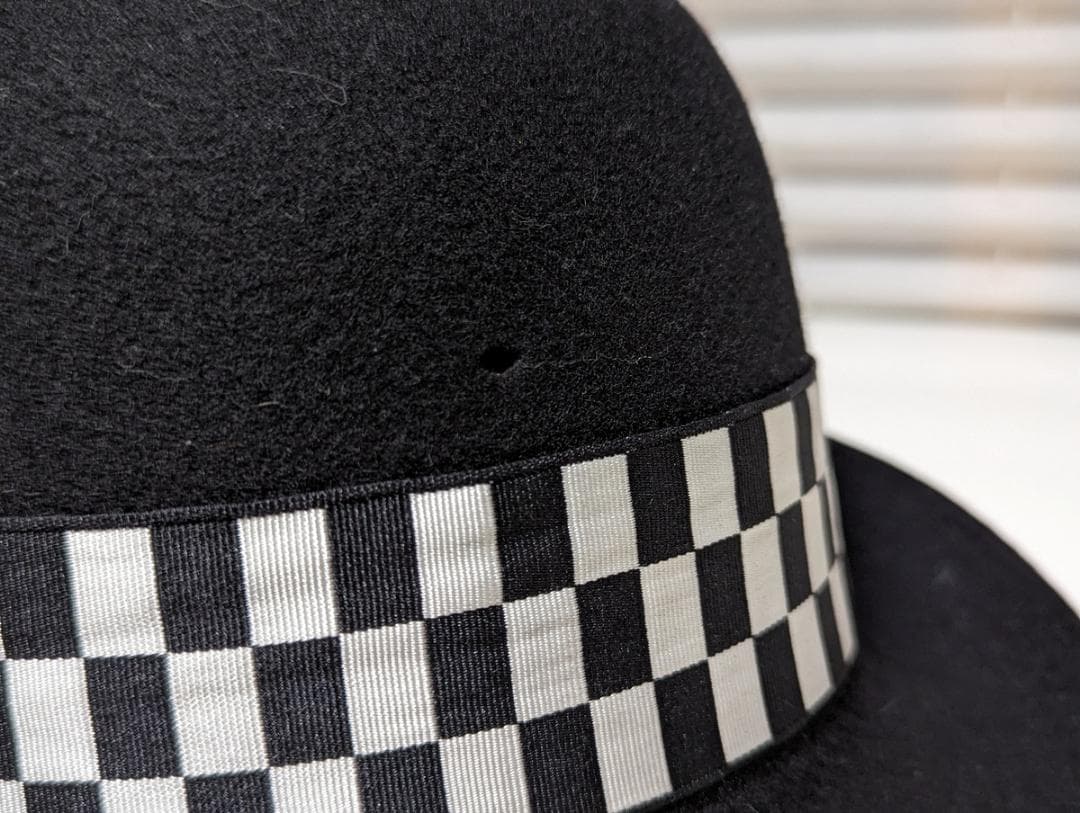 イギリス警察 安全ヘルメット ボーラーハット L　 ブラック ウール