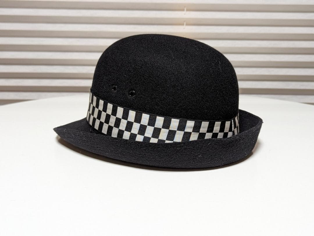 イギリス警察 安全ヘルメット ボーラーハット L　 ブラック ウール