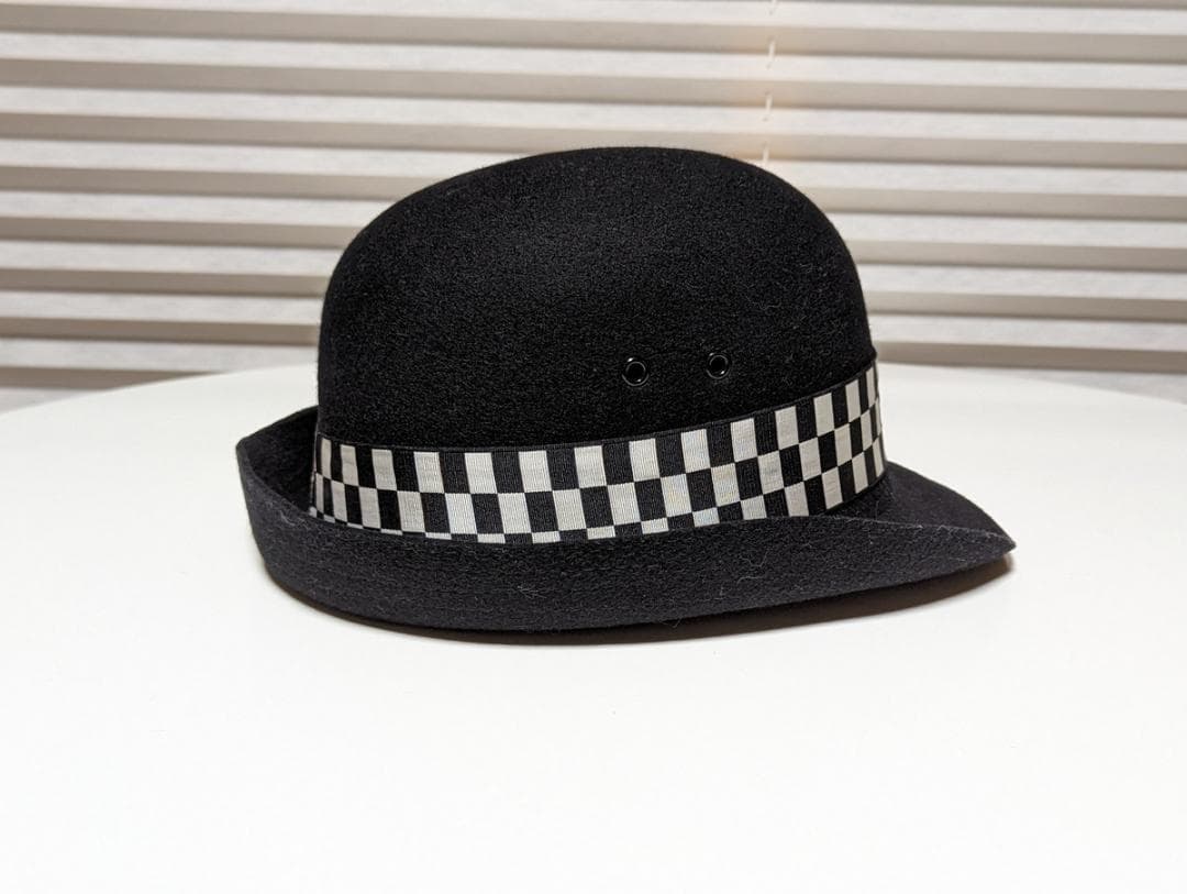 イギリス警察 安全ヘルメット ボーラーハット L　 ブラック ウール