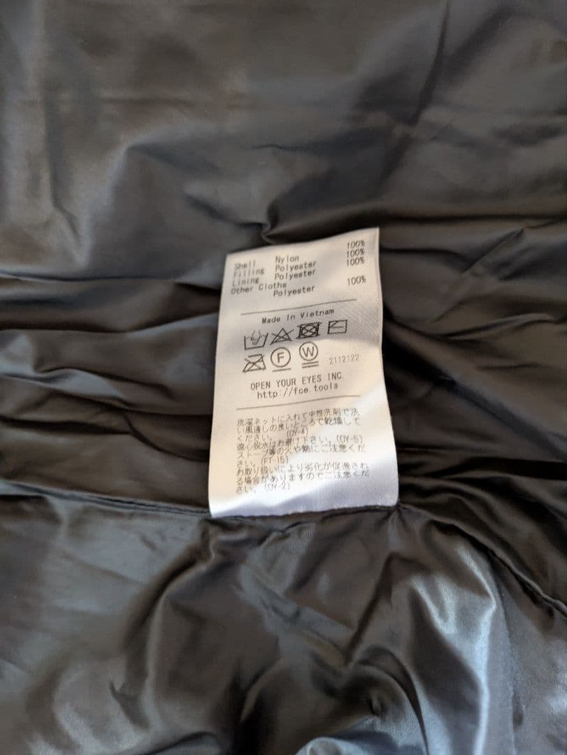 F/CE RECYCLE MATERIAL PADDING PONCHO　S