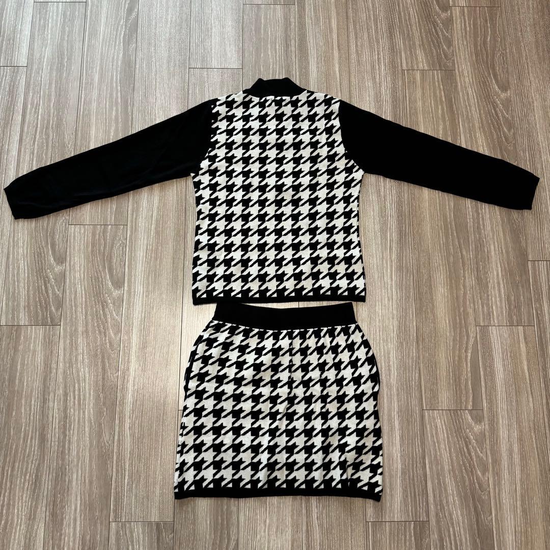 ゴルフウェア レディース キスオンザグリーン セットアップ 千鳥格子柄