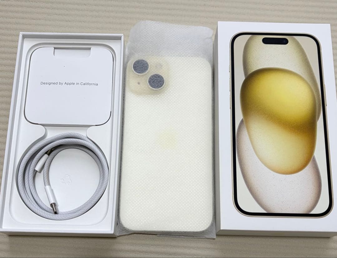 iphone15 イエロー128GB SIMフリー