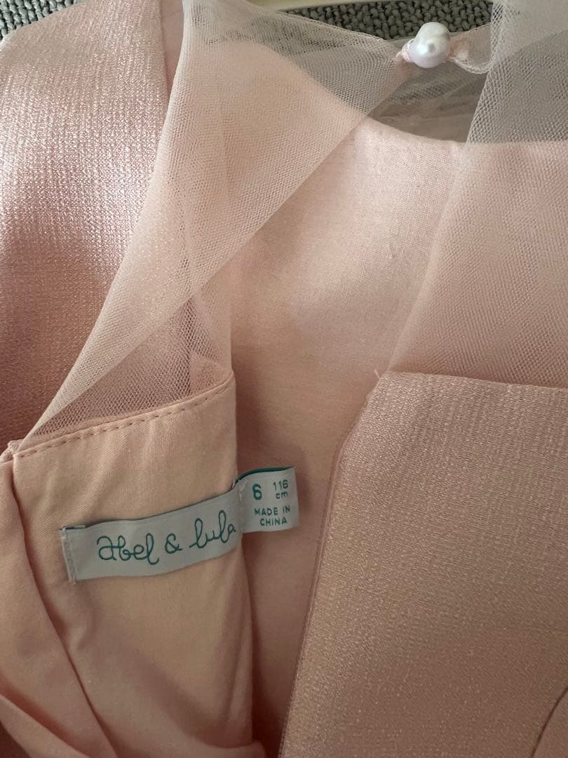 【ABEL & LULA】　アベル＆ルラ　ベビーピンク　ドレス　シフォン