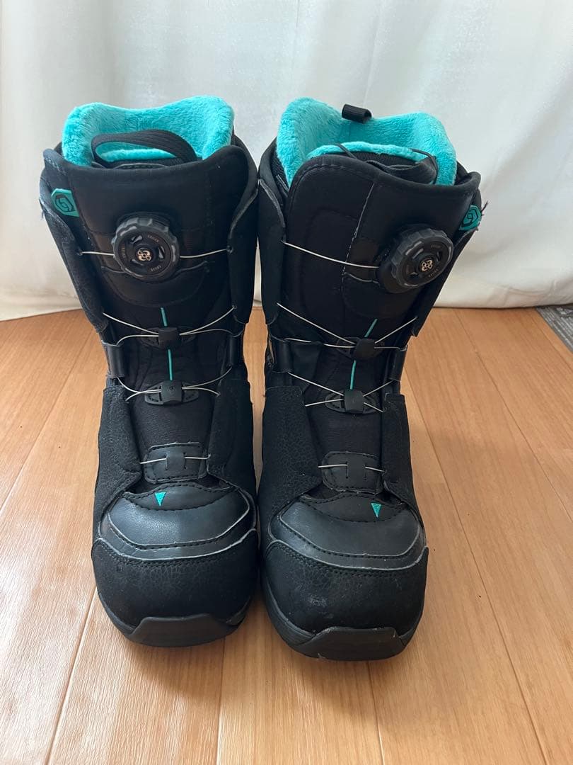 SALOMON サロモン 25cm IVY 女性用 黒 水色　BOA