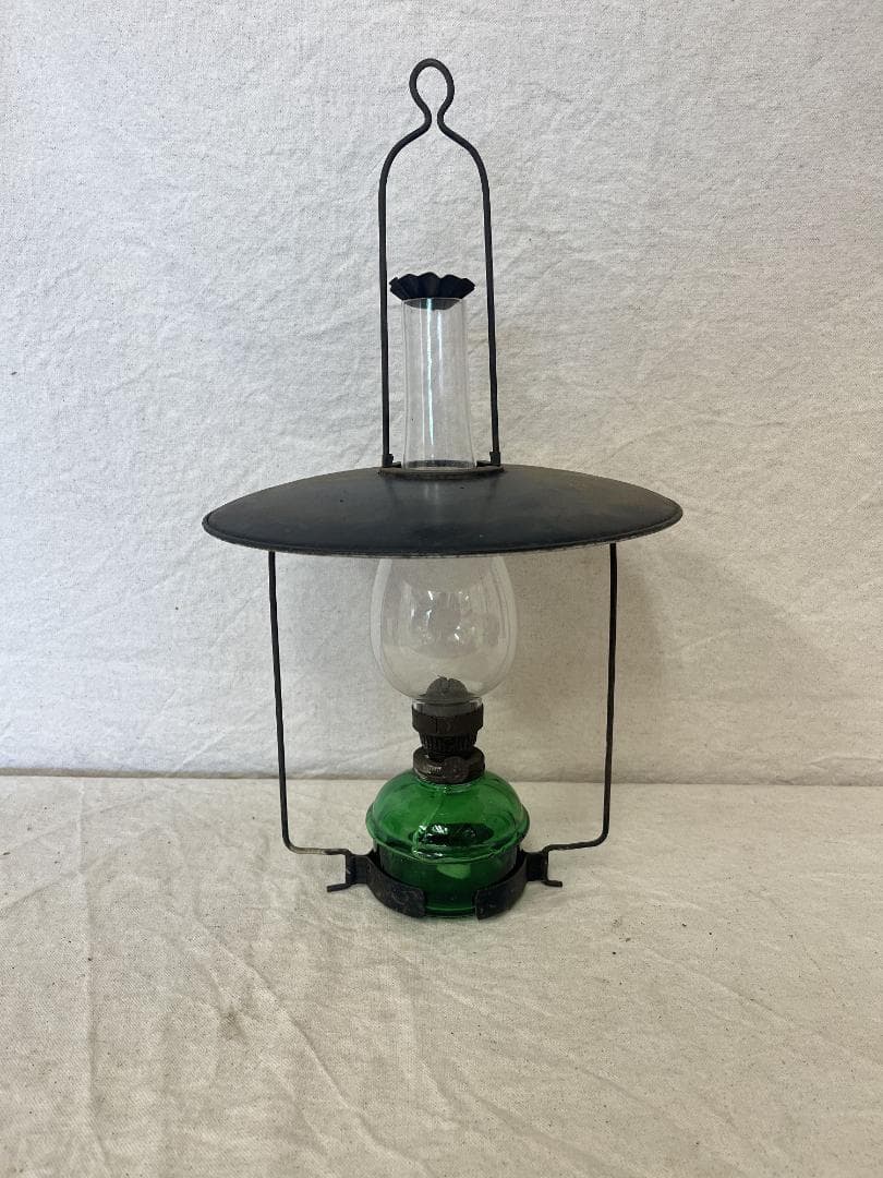 レトロ【オイルランプ】 北一硝子？ヴィンテージランプ