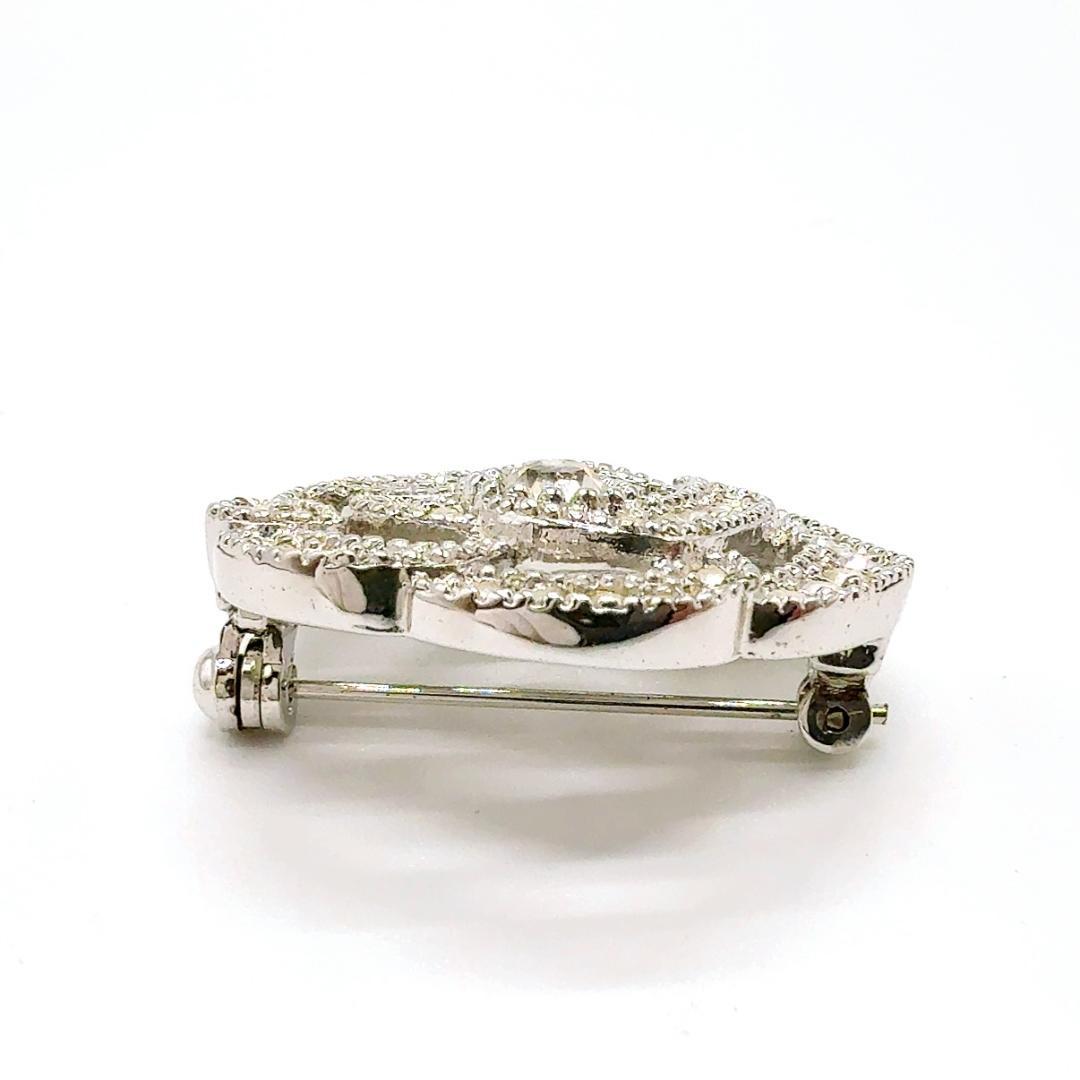 ◇クリスチャンディオール◇メタル/ローズ/ブローチ/シルバー/カメリア/フラワー