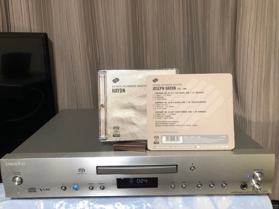 ☆実働品ONKYO C-S5VL(S)　SACD/CDプレーヤー　純正リモコン付