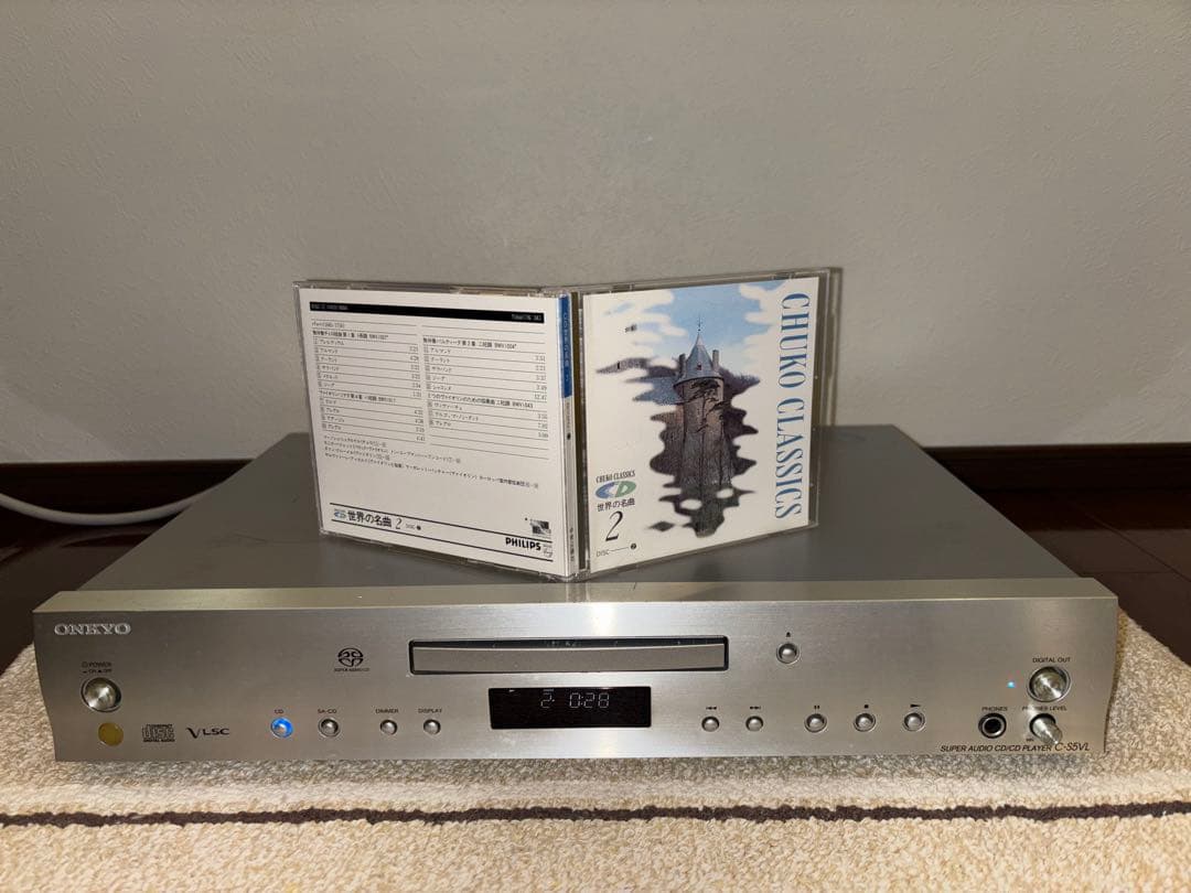 ☆実働品ONKYO C-S5VL(S)　SACD/CDプレーヤー　純正リモコン付