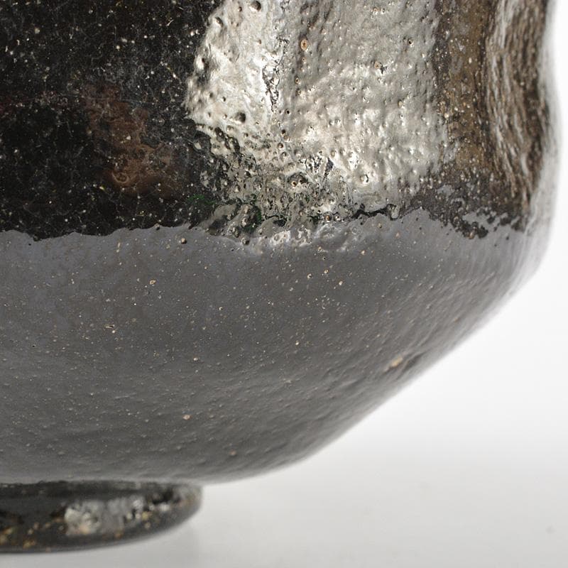 茶道具　芳幽斎　加藤石春作　黒楽茶碗　共箱　M　R6919