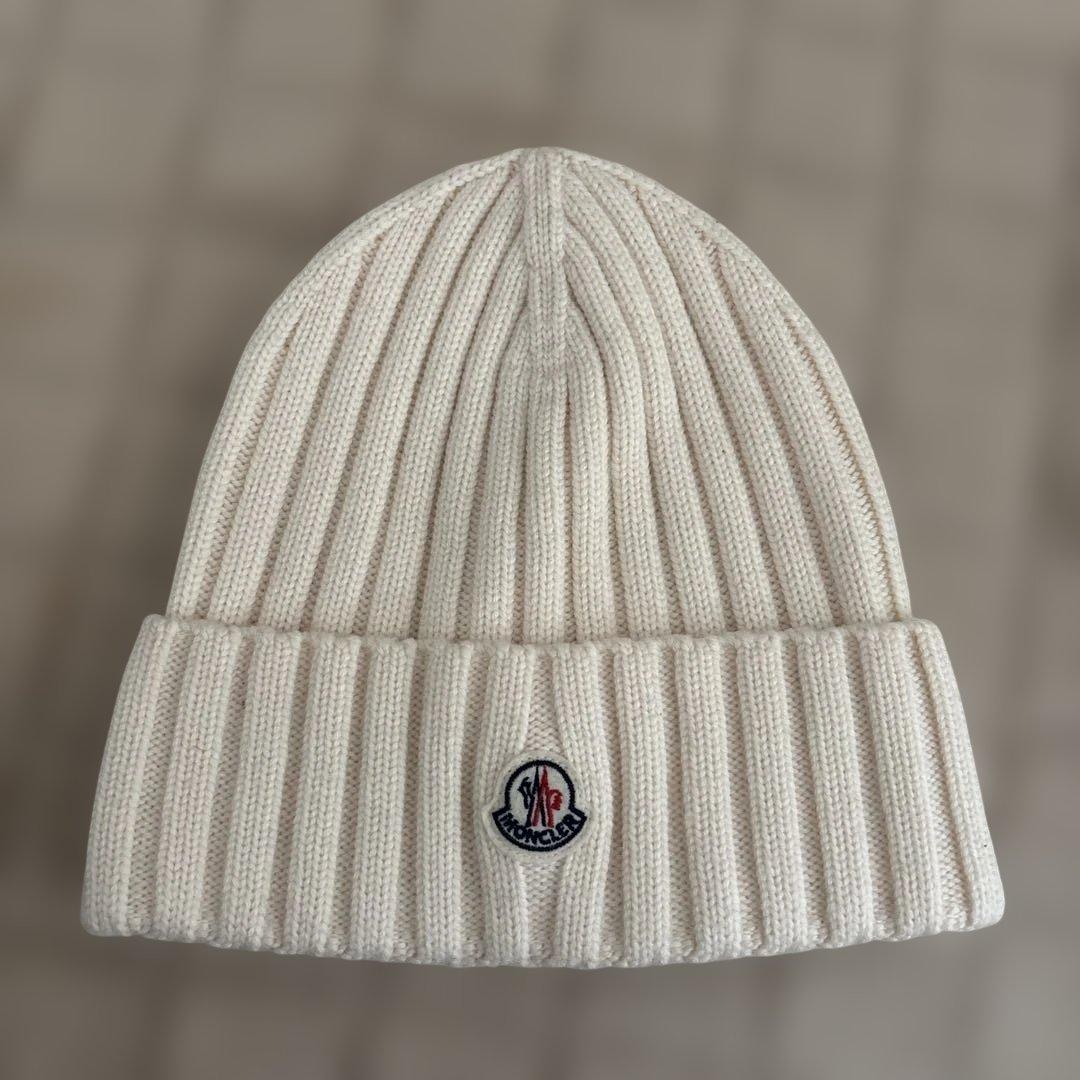 MONCLER アイボリー ニット帽