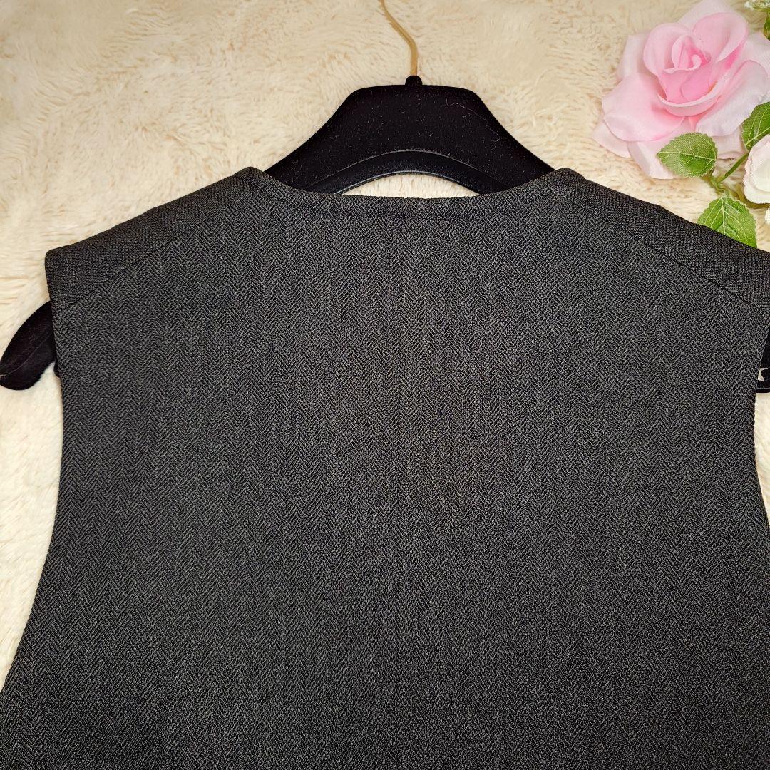 ビューティ＆ユース ヘリンボーン ジャンパースカート＆ジレ ブラック XS 現行