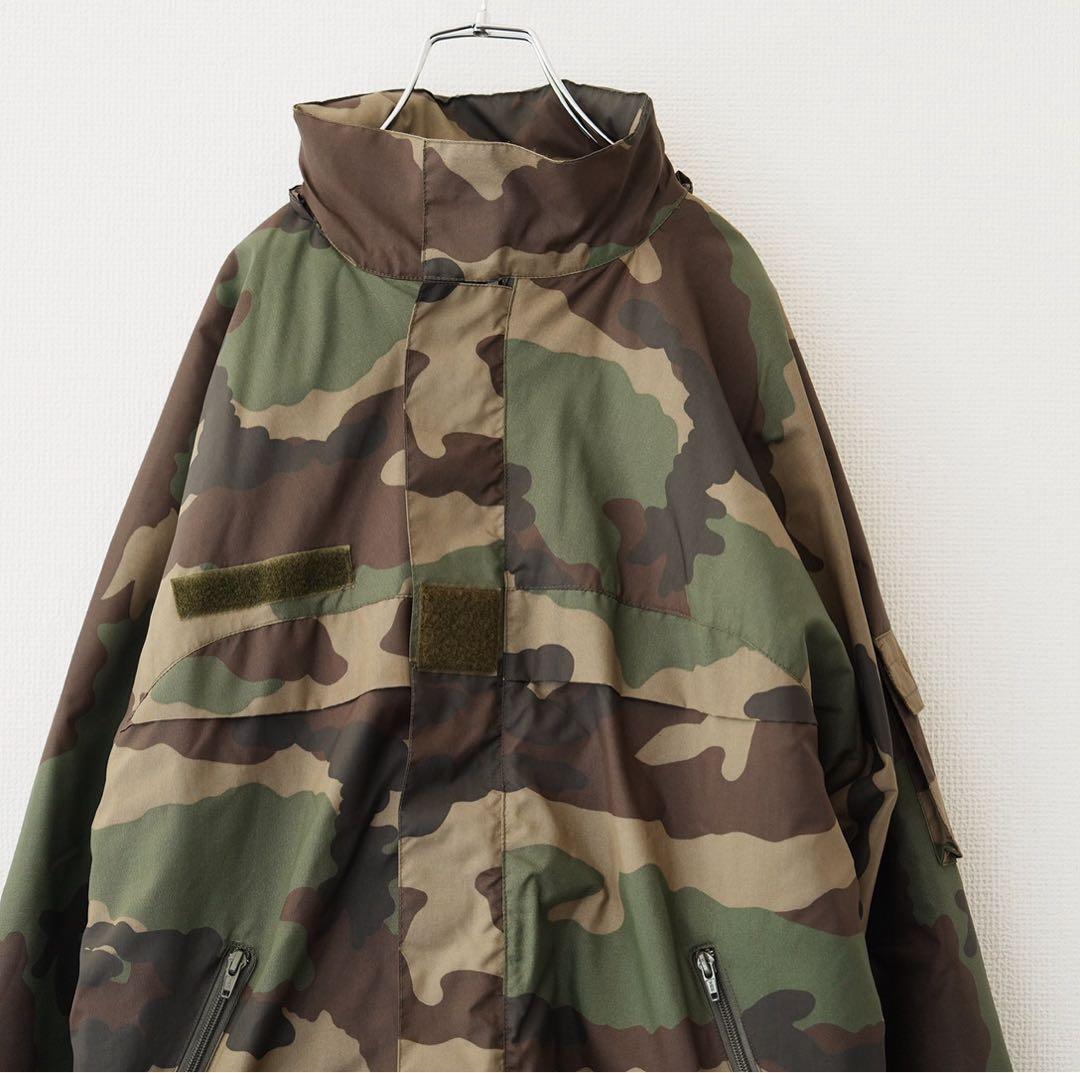 【美品】90s フランス軍　CCEカモ 裏ボア・ナイロンジャケット