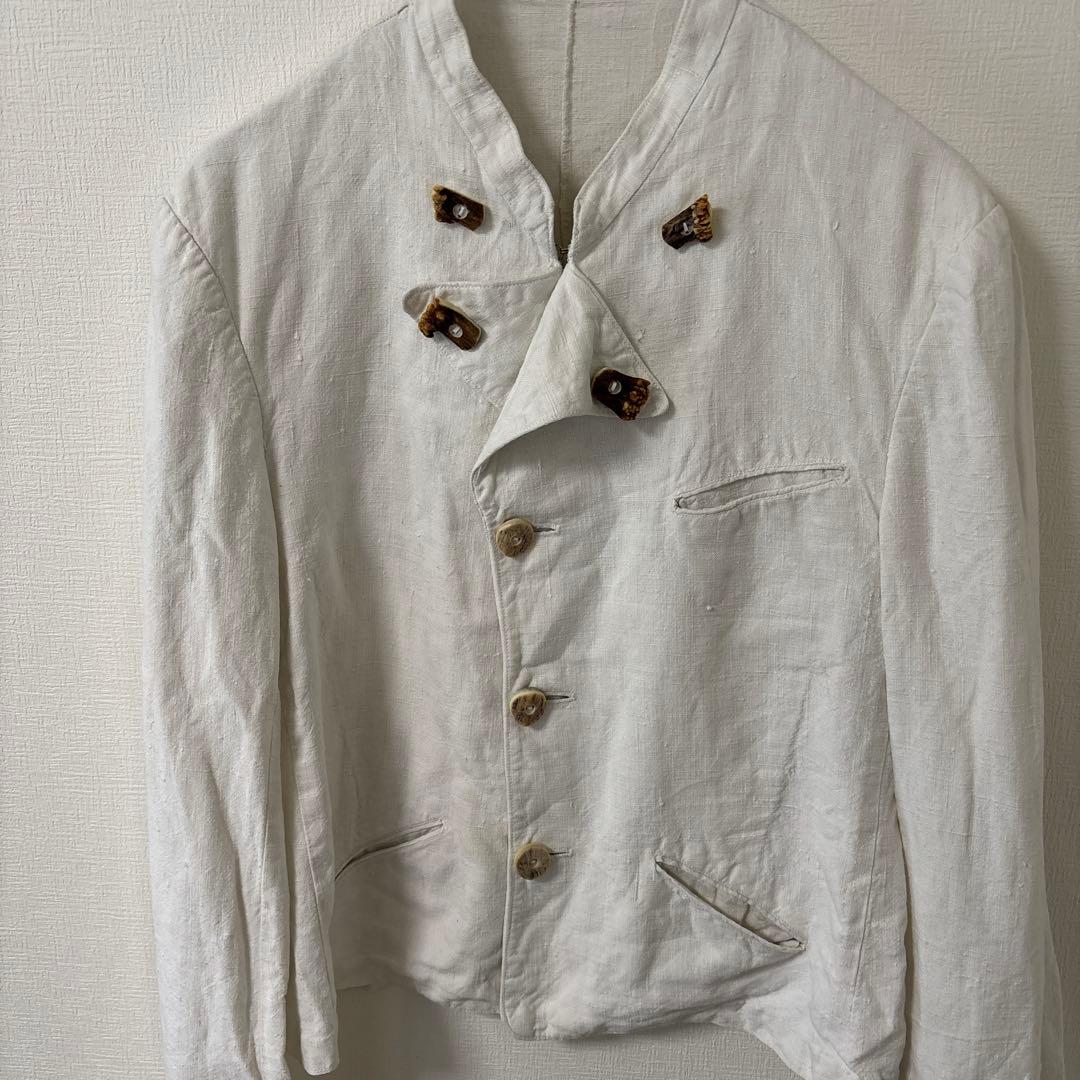 50s 60s ビンテージ アンティーク リネン ジャケット レア ユーロ