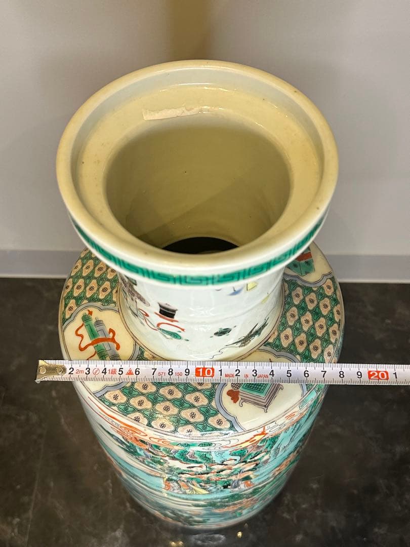 希少品！中国大清康熙年製款 龍舟図大花瓶 珍品 古美術 花器 置物 コレクション