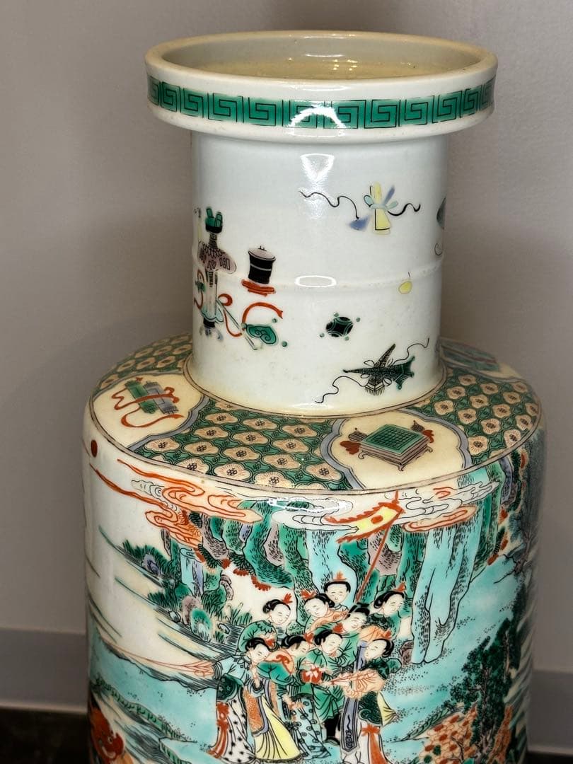 希少品！中国大清康熙年製款 龍舟図大花瓶 珍品 古美術 花器 置物 コレクション