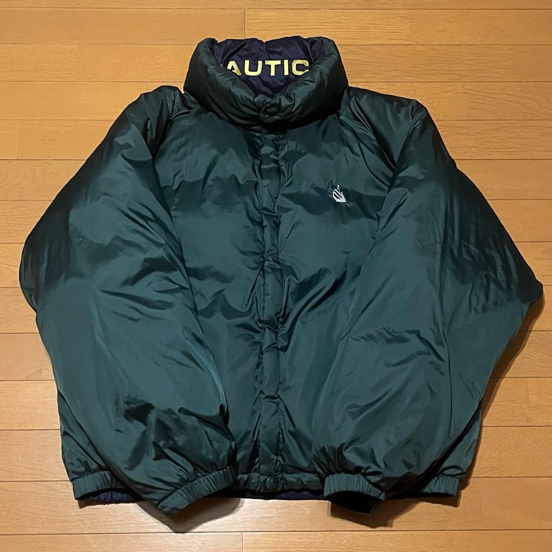 h*o様 【両A面】90s NAUTICA リバーシブル ダウンジャケット