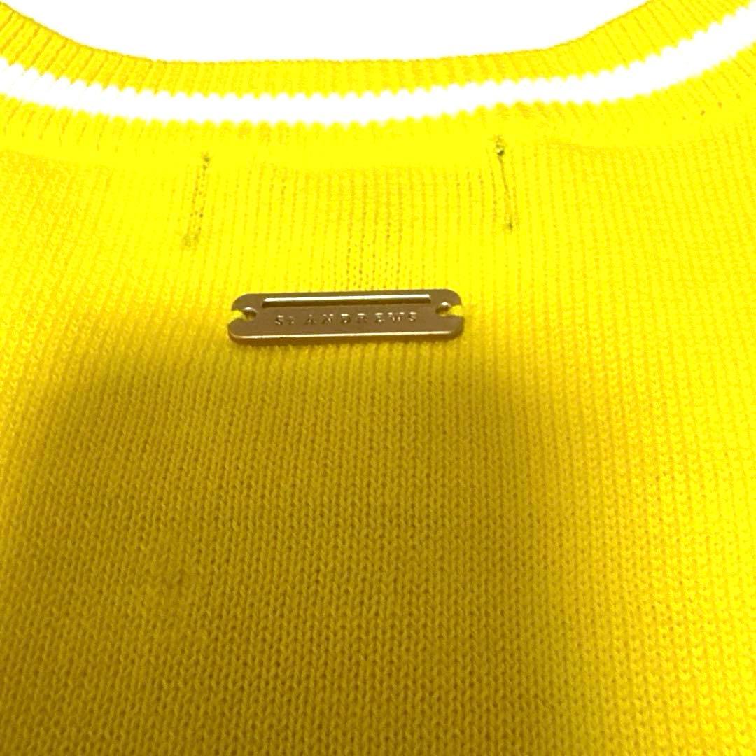 再お値下げ★St ANDREWSセントアンドリュース☆イエロークルーネックニット