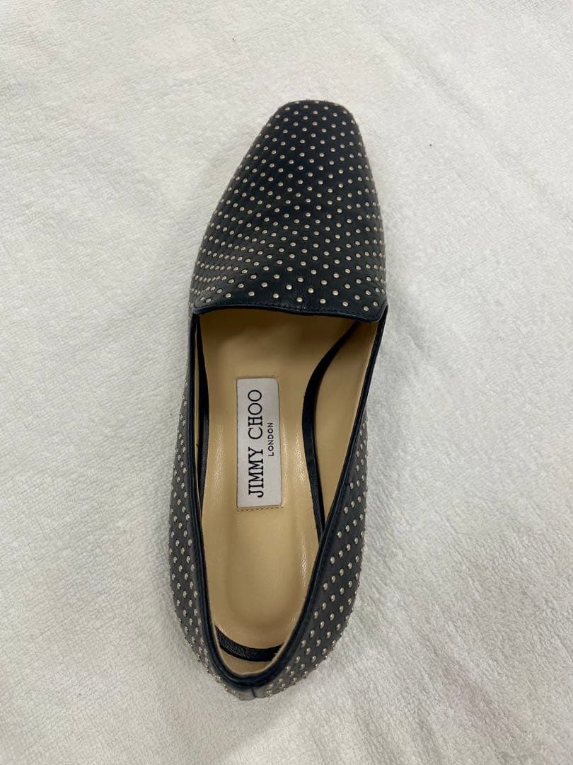 み*に様 Jimmy Choo スタッズ付き パンプス ローヒール 37 1/2