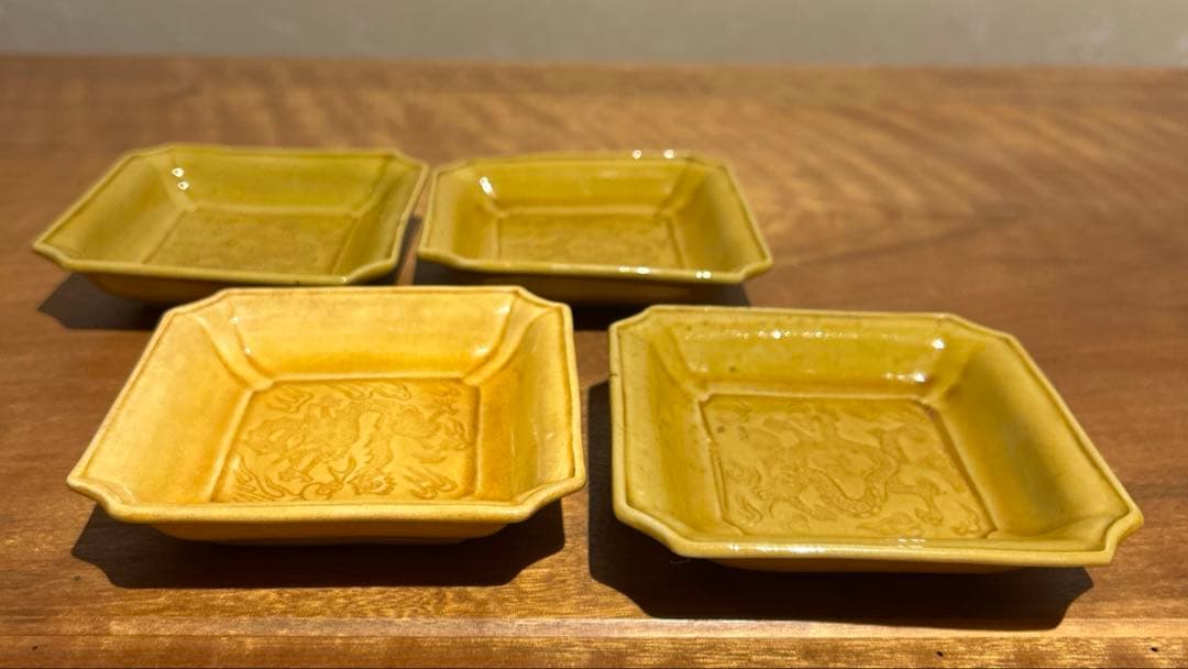 珉平焼　小皿4枚セット①