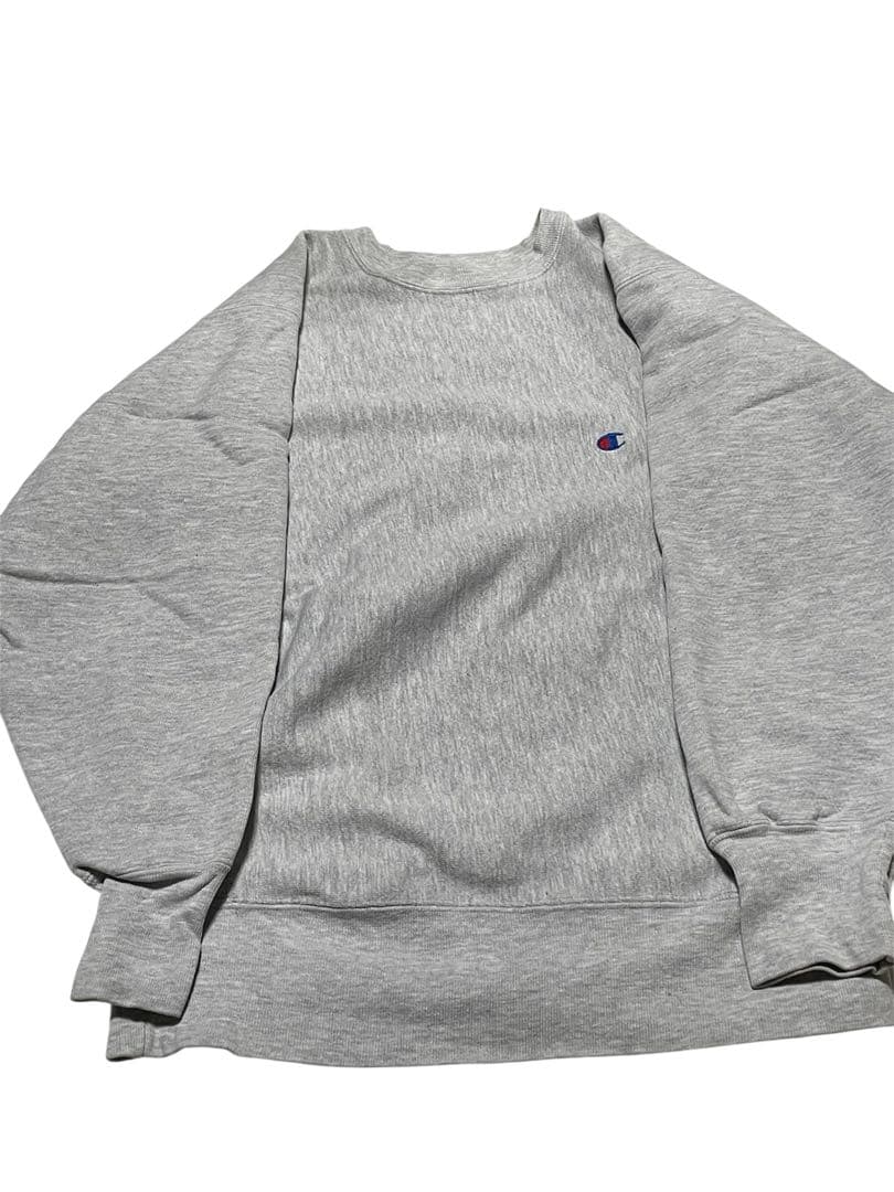 90s USA製 チャンピオン リバースウィーブ 刺繍ロゴ グレー スウェット