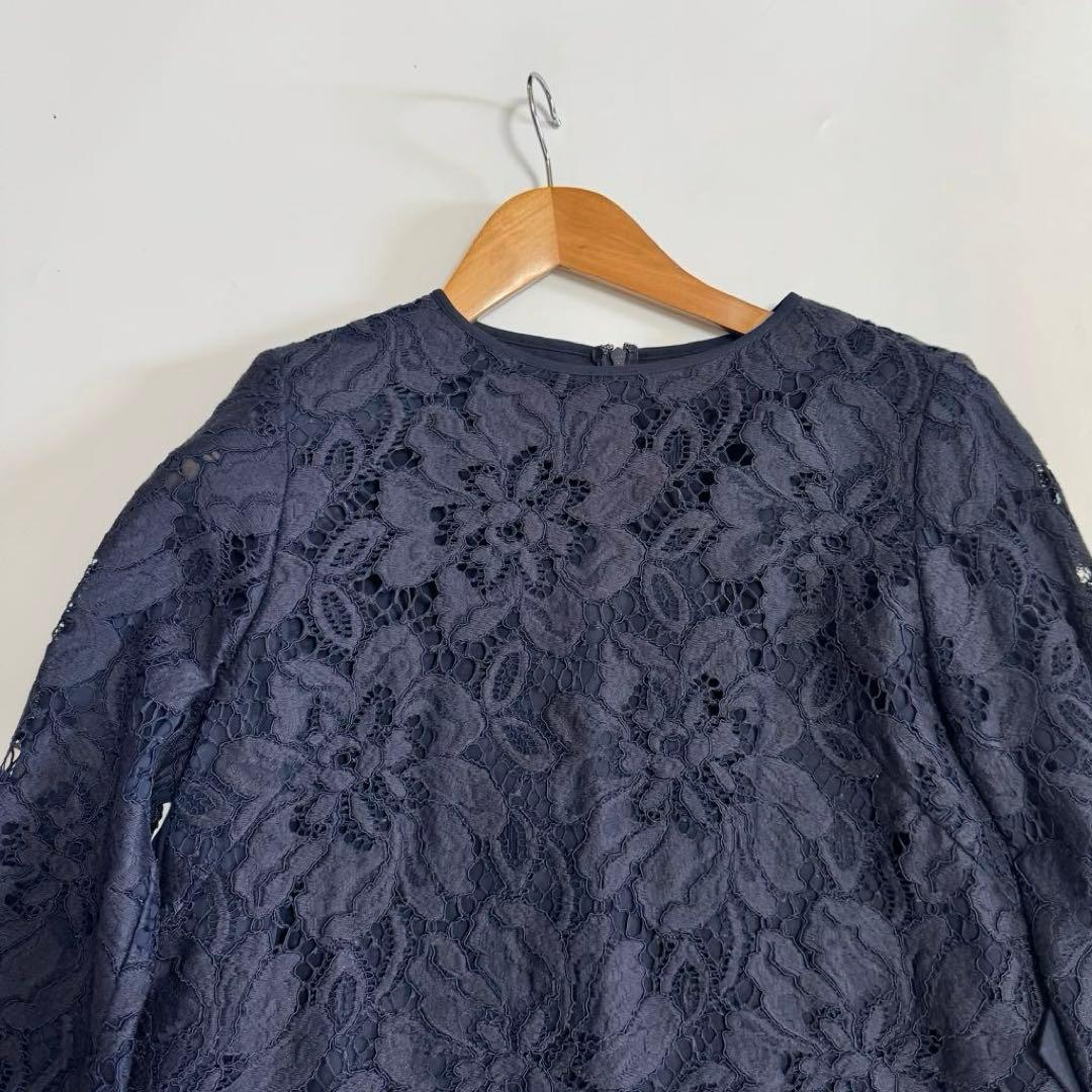 未使用に近い　ADORE アドーア　コードフルールレースバックプリーツワンピース